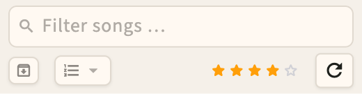 Tag filter bar on the song library