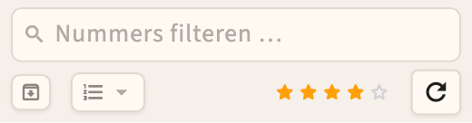 Tagfilterbalk in de songbibliotheek