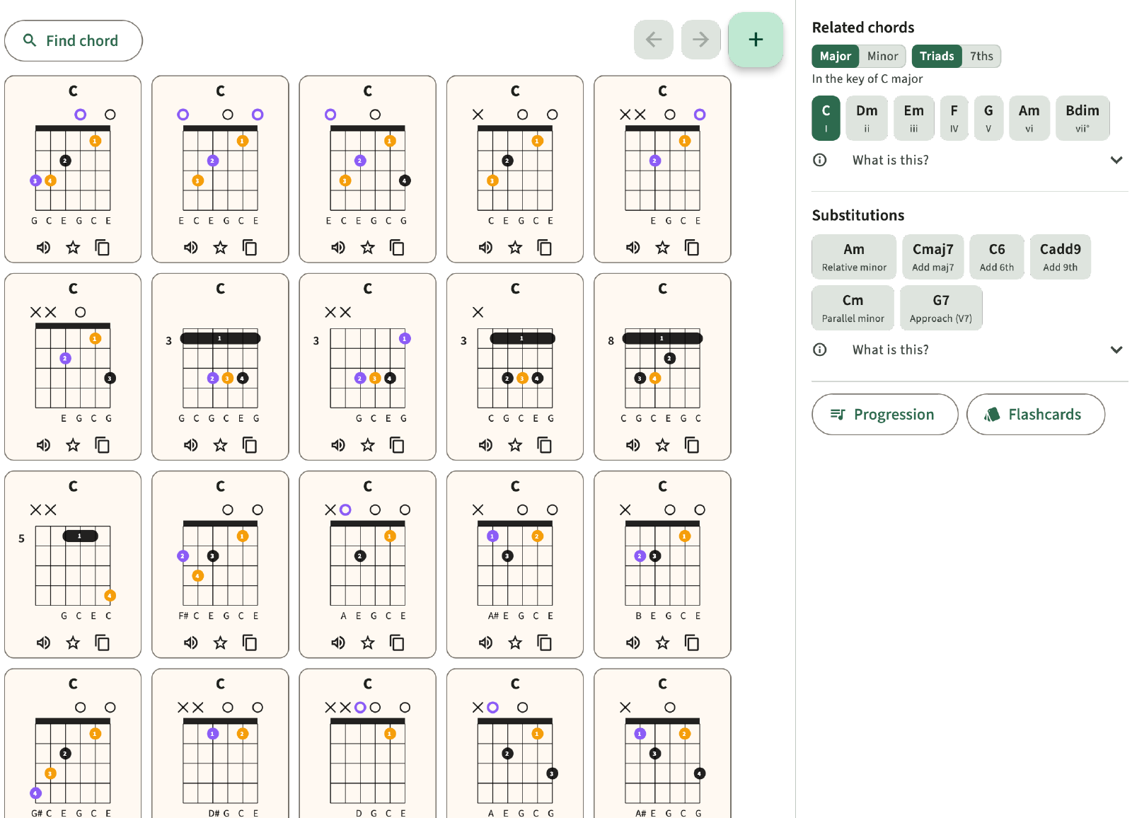 Find chord、Related Chords 和替换