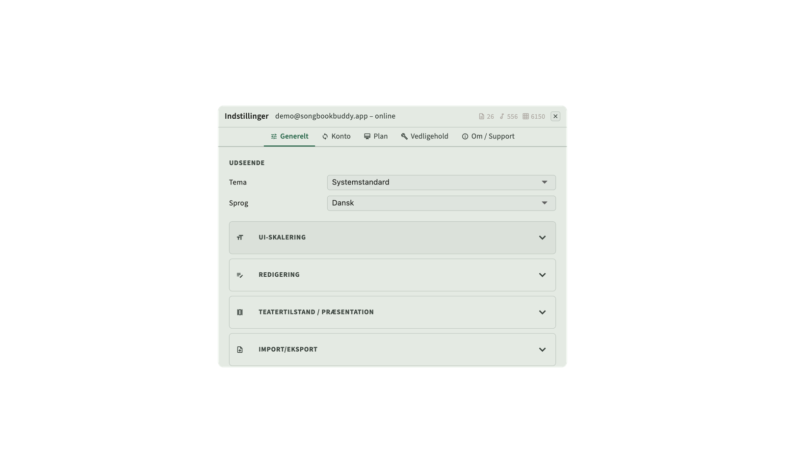 Google Fonts-browser til sangtypografi på scenen