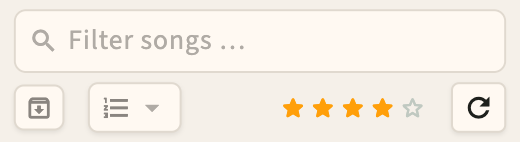 Tag filter bar on the song library