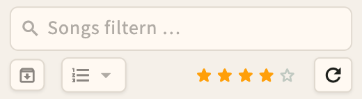 Tag Filterleiste in der Song Library