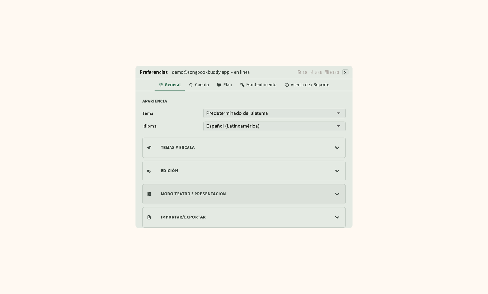 Navegador Google Fonts para tipografía de canciones en el escenario