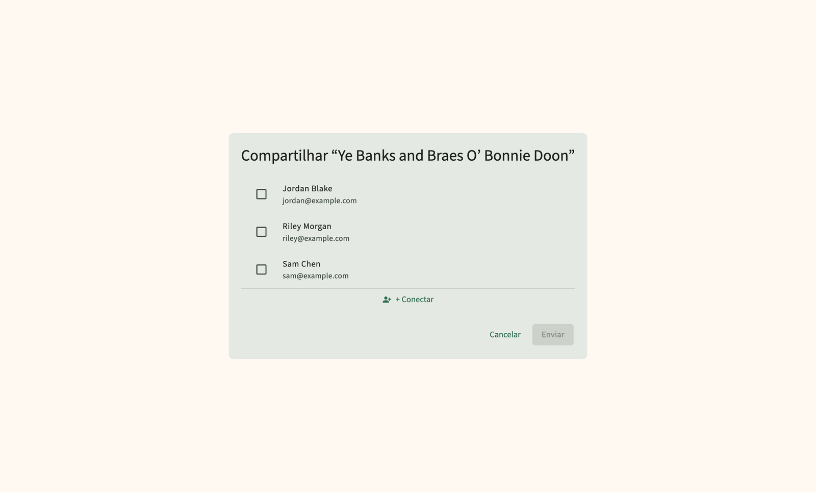 Compartilhe músicas e setlists com os membros da banda