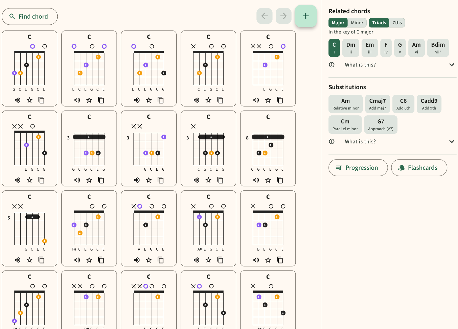 Find chord、Related Chords 和替换