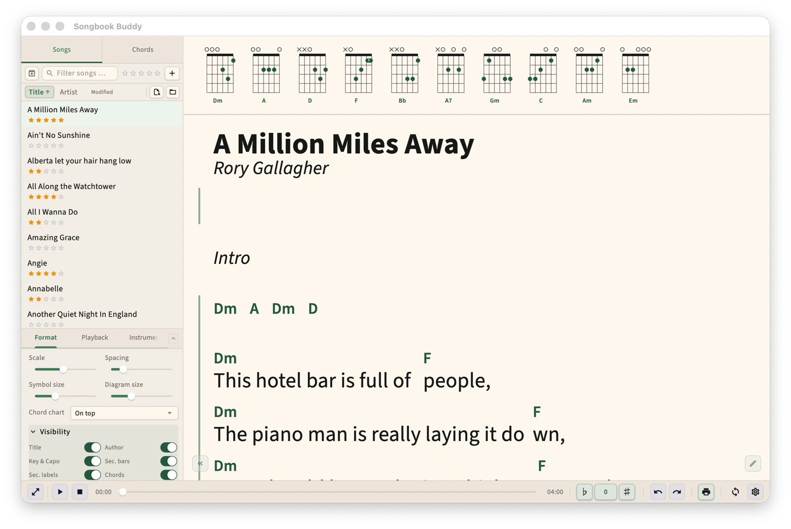 Songbook Buddy in action